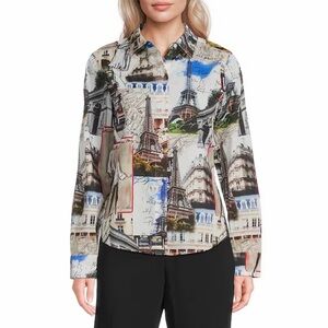 Karl Lagerfeld Architectural Print Women’s Long Sleeve Shirt